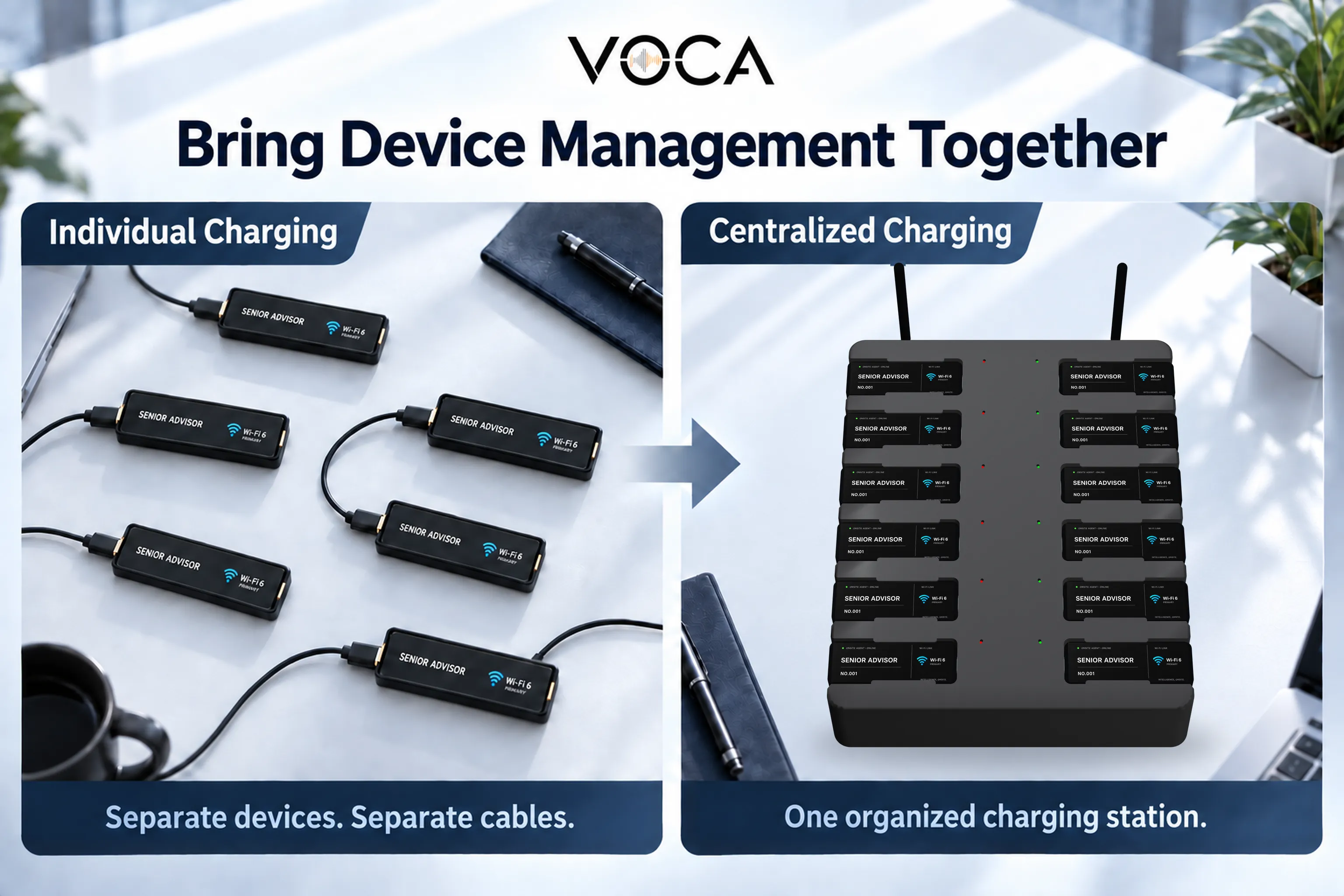 Centralized charging and management improve efficiency.
