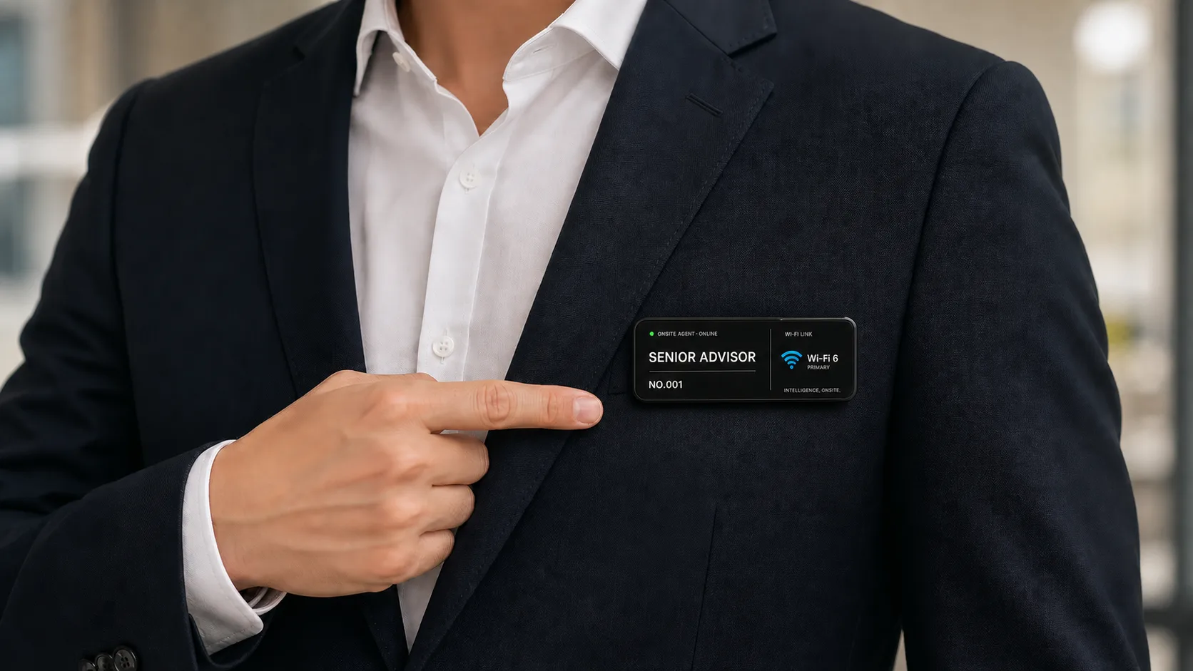 WiFi Smart Badge hover view